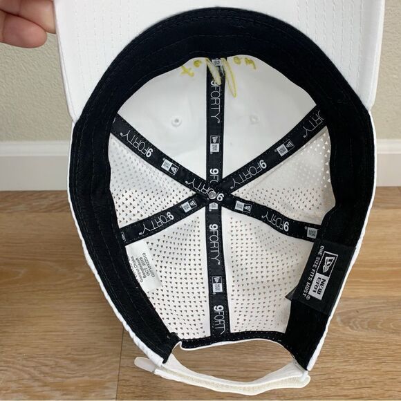 New Era 9Forty Unisex White Fellow Embroidered Adjustable Hat - Picture 9 of 13